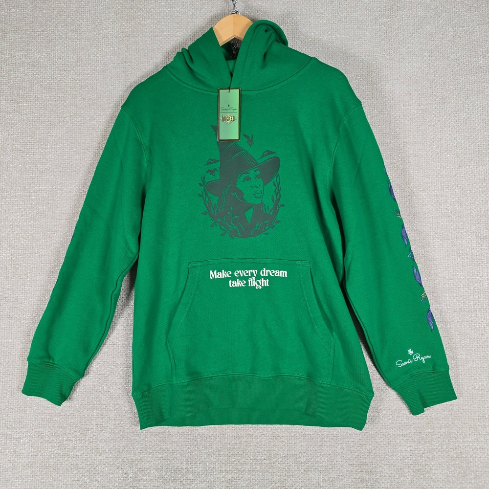 Samii Ryan x Wicked Green Elphaba Graphic Hoodie Make Every Dream Take Flight S